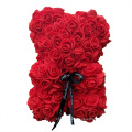 Lateefah OEM Madres Regalos de 25 cm Rose Rose Bear Rose Decoración artificial Regalos Mujeres Flower Bear